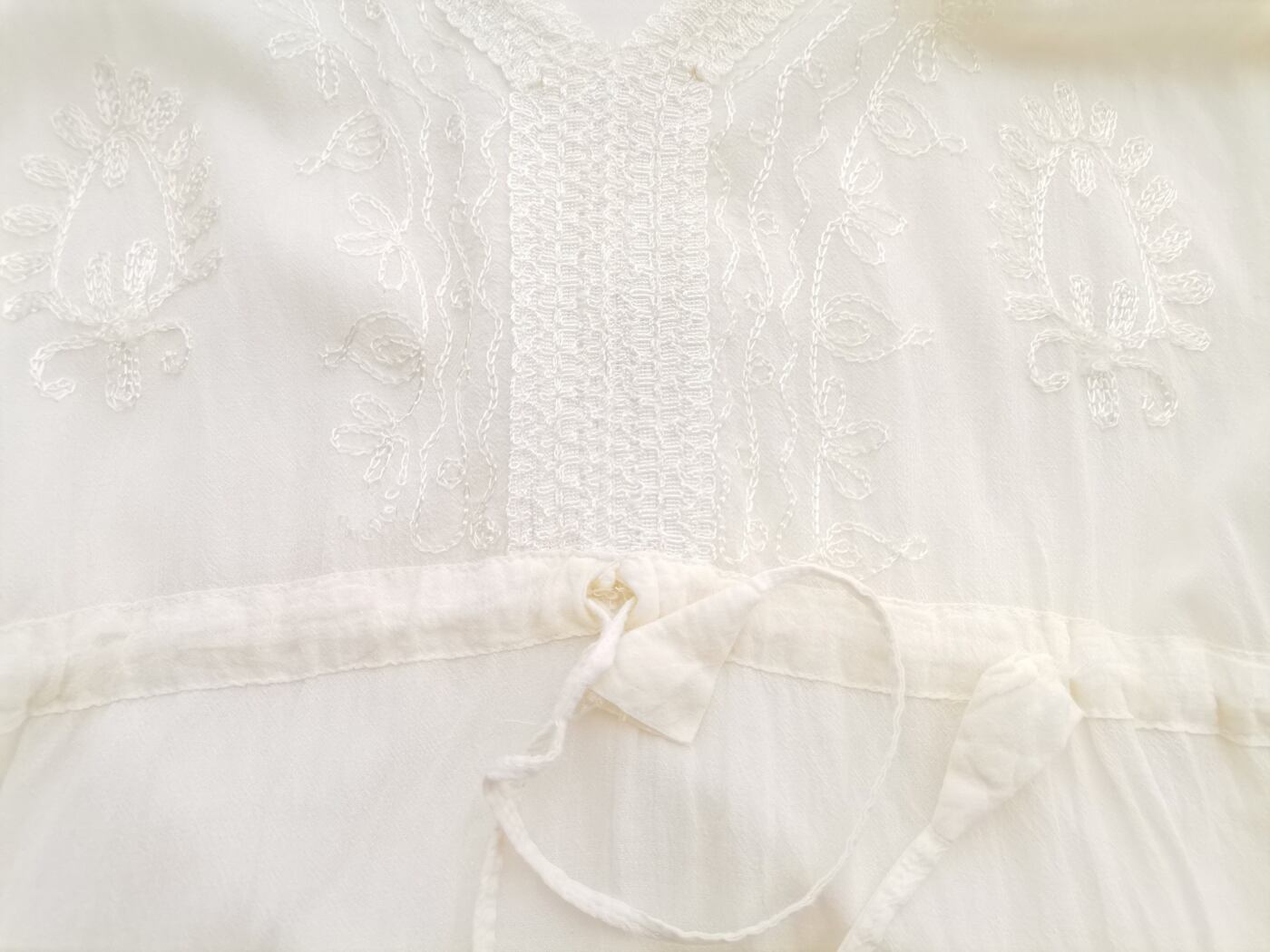 Vintage Kolor Kremowy W serek Tunika Bluzka Krótki rękaw Vintage Kolor Kremowy W serek Tunika Bluzka Krótki rękaw