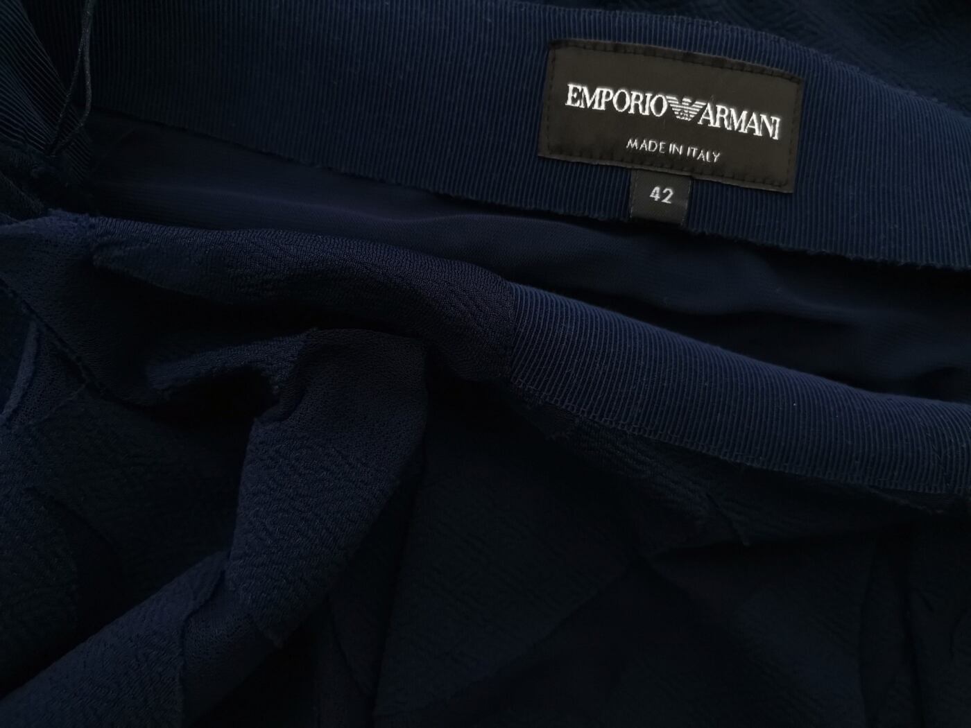 Emporio Armani Rozmiar 42 Kolor Granatowy A-Line Spódnica Do Kolan