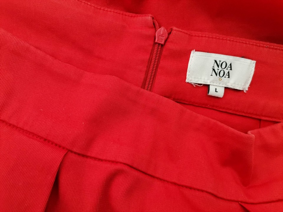 Noa noa Rozmiar L Kolor Czerwony Spódnica Prosta i Ołówkowa Do Kolan Materiał Bawełna