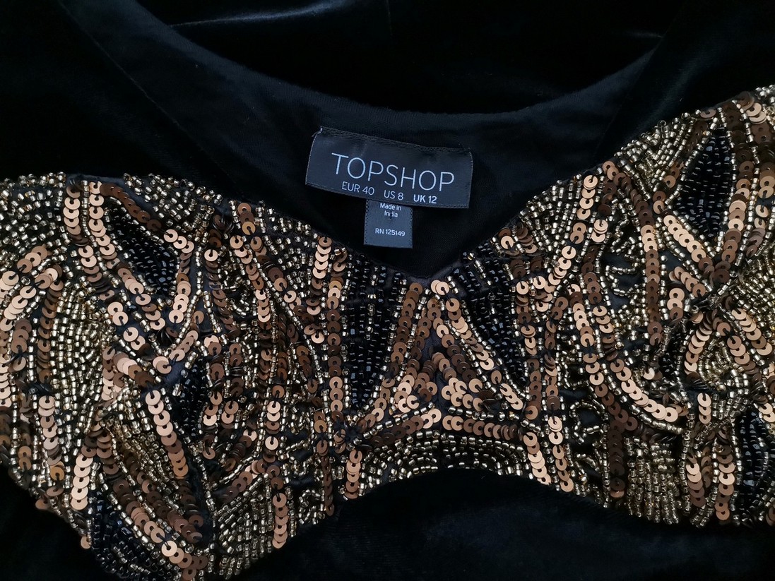 Topshop Rozmiar 12 (40) Kolor Czarny Okrągły dekolt Sukienka Ołówkowa Bezrękawnik Do Kolan Topshop Rozmiar 12 (40) Kolor Czarny Okrągły dekolt Sukienka Ołówkowa Bezrękawnik Do Kolan