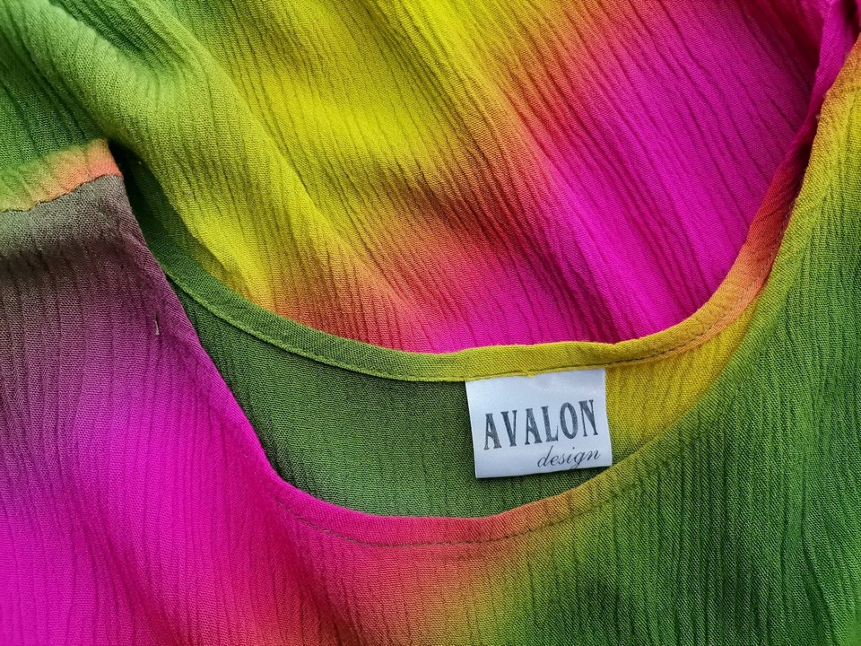 Avalon design Rozmiar 38/40 Kolor Zielony Okrągły dekolt Tunika Bluzka Bezrękawnik Materiał Wiskoza 100%