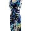 Collection Debenhams Rozmiar 12 (40) Kolor Granatowy W serek Sukienka Letnia Bezrękawnik Midi Materiał Wiskoza 100%