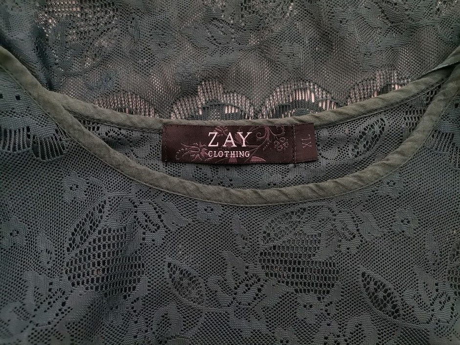 Zay Rozmiar XL Kolor Szmaragdowy Okrągły dekolt Tunika Bluzka Krótki rękaw Zay Rozmiar XL Kolor Szmaragdowy Okrągły dekolt Tunika Bluzka Krótki rękaw