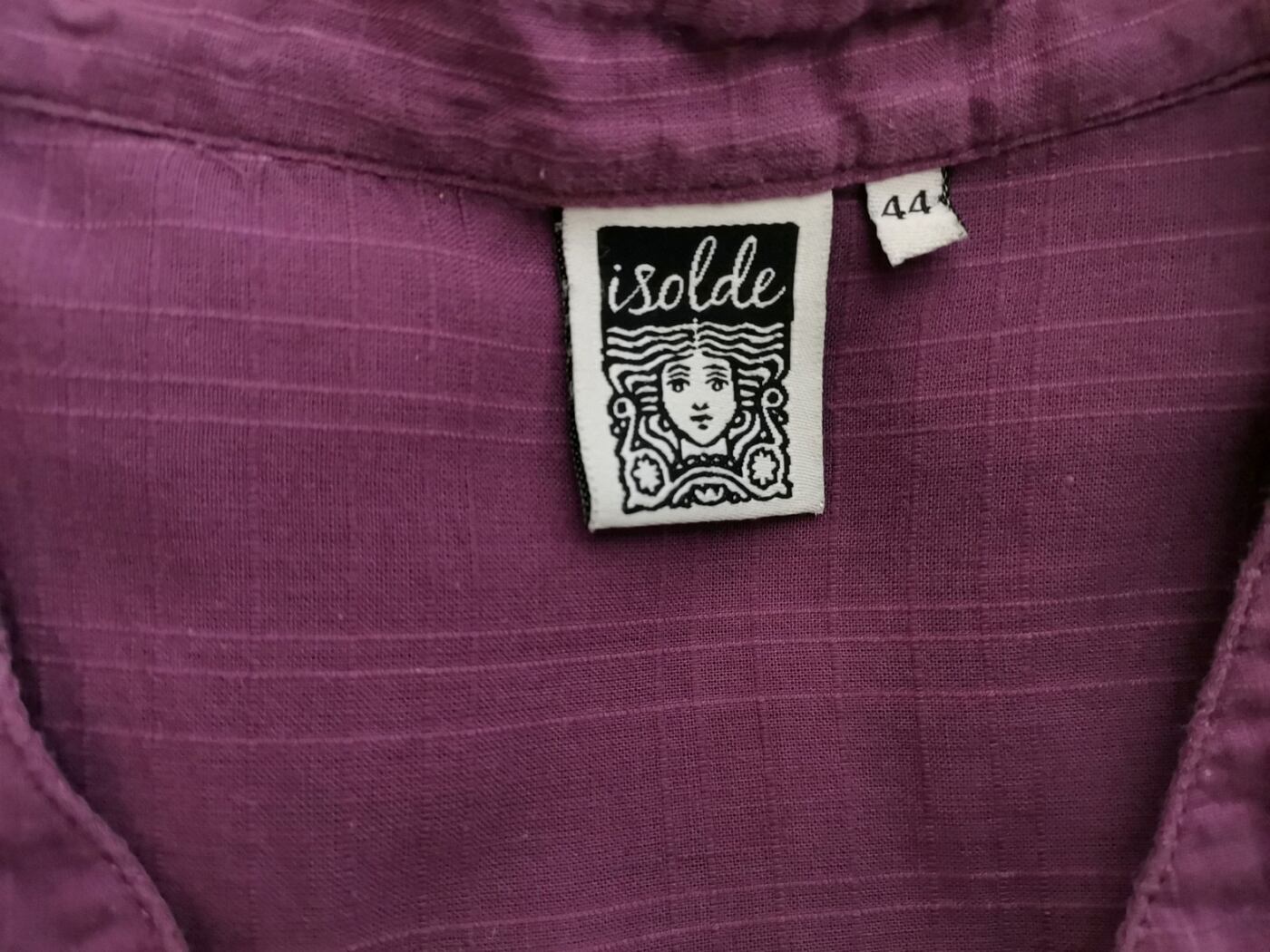 Isolde Rozmiar 44 Kolor Fioletowy Krata Split Crew Neck Tunika Zapinana Bluzka Rękaw 3/4 Materiał Bawełna 100% Isolde Rozmiar 44 Kolor Fioletowy Krata Split Crew Neck Tunika Zapinana Bluzka Rękaw 3/4 Materiał Bawełna 100%