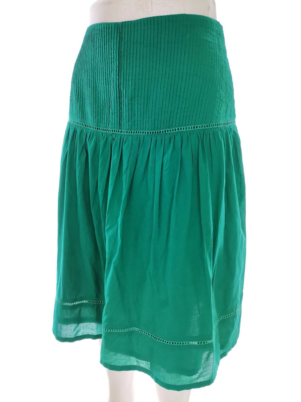 H&m Rozmiar 36 Kolor Zielony A-Line Spódnica Midi Materiał Bawełna 100%