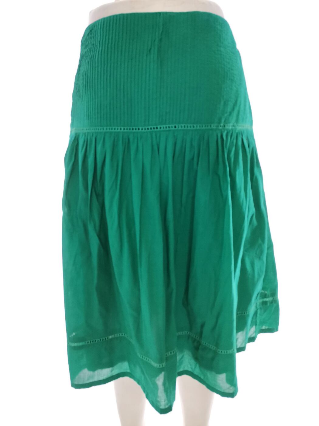 H&m Rozmiar 36 Kolor Zielony A-Line Spódnica Midi Materiał Bawełna 100%