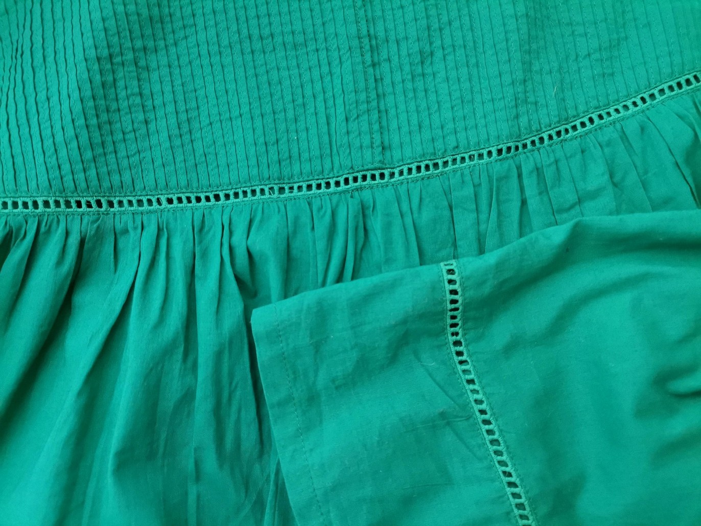 H&m Rozmiar 36 Kolor Zielony A-Line Spódnica Midi Materiał Bawełna 100%