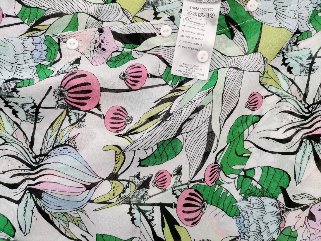 Design by KAPPAhl Rozmiar 42/44 Kolor Zielony Kołnierz Tunika Zapinana Bluzka Długi rękaw Design by KAPPAhl Rozmiar 42/44 Kolor Zielony Kołnierz Tunika Zapinana Bluzka Długi rękaw