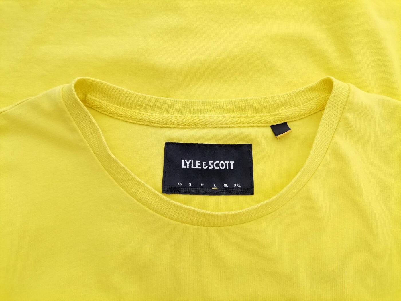 IMG_20220916_103503.jpg Lyle & Scott Rozmiar L Kolor Żółty Męski T-Shirt Krótki rękaw