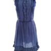 Ted Baker Rozmiar 2 (36) Kolor Niebieski Crew Neck Tunika Popover Bluzka Bezrękawnik Materiał Jedwab
