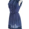 Ted Baker Rozmiar 2 (36) Kolor Niebieski Crew Neck Tunika Popover Bluzka Bezrękawnik Materiał Jedwab