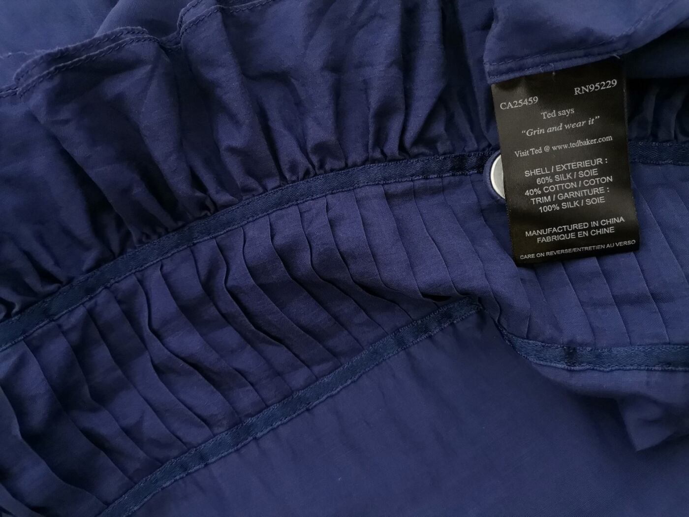 Ted Baker Rozmiar 2 (36) Kolor Niebieski Crew Neck Tunika Popover Bluzka Bezrękawnik Materiał Jedwab Ted Baker Rozmiar 2 (36) Kolor Niebieski Crew Neck Tunika Popover Bluzka Bezrękawnik Materiał Jedwab