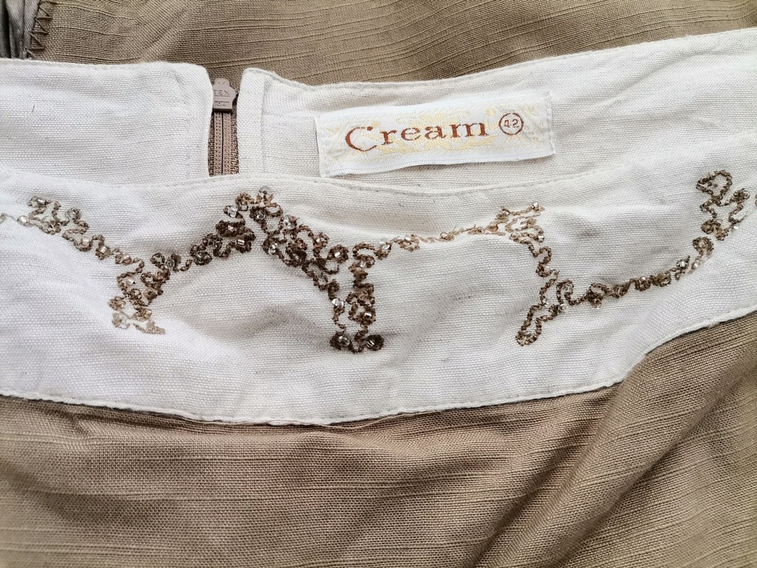 IMG_20220916_134127_0.jpg Cream Rozmiar 42 Kolor Beżowy A-Line Spódnica Midi Materiał Bawełna 100%
