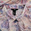 H&m Rozmiar 36 Kolor Beżowy Paisley Kołnierz Bluzka Zapinana Bezrękawnik