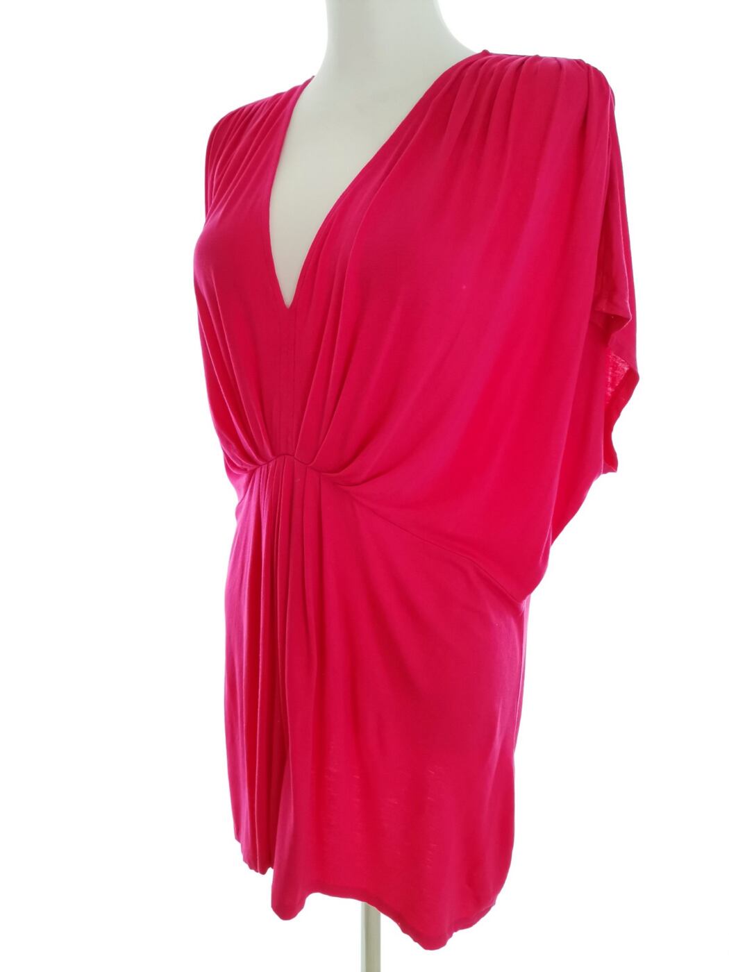 Lane Bryant Rozmiar 18/20 (46/48) Kolor Różowy W serek Tunika Bluzka Krótki rękaw Materiał Rayon Lane Bryant Rozmiar 18/20 (46/48) Kolor Różowy W serek Tunika Bluzka Krótki rękaw Materiał Rayon