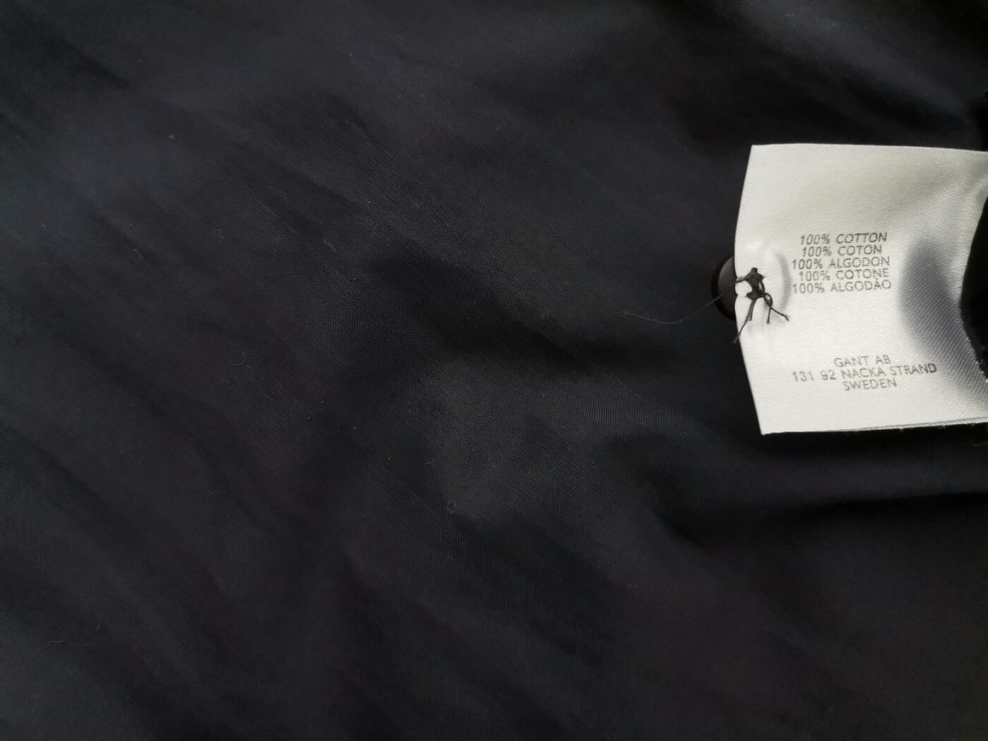 Gant Rozmiar 46/48 Kolor Granatowy Okrągły dekolt Tunika Popover Bluzka Krótki rękaw