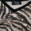 CRISTINA Rozmiar XL/XL Kolor Brązowy W serek Sweter Długi rękaw Materiał Wiskoza Cienka dzianina