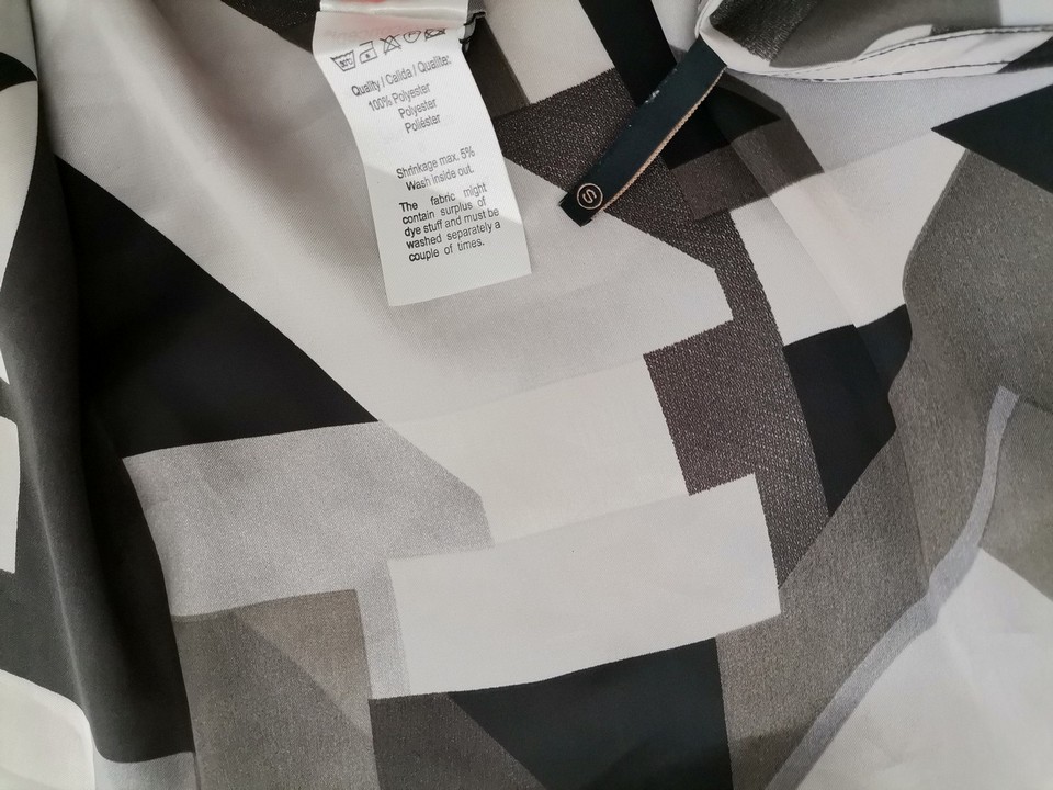 Soyaconcept Rozmiar S Kolor Szary Geometryczny Drapowany dekolt Tunika Bluzka Rękaw 3/4 Soyaconcept Rozmiar S Kolor Szary Geometryczny Drapowany dekolt Tunika Bluzka Rękaw 3/4