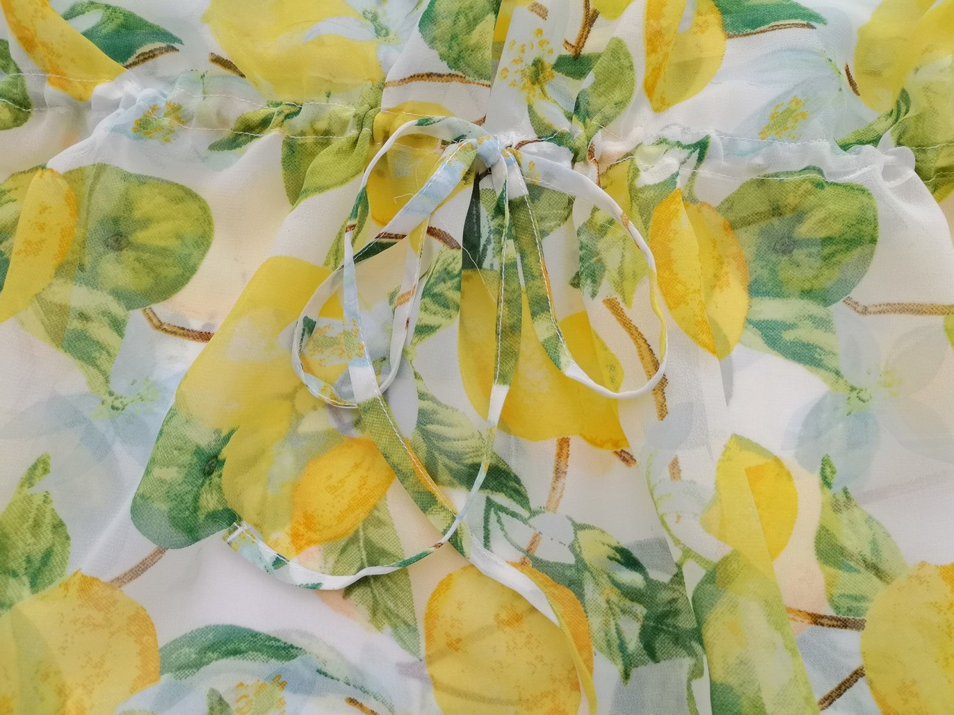 Vintage Rozmiar 46/48 Kolor Żółty Floral Owoce W serek Tunika Bluzka Krótki rękaw Vintage Rozmiar 46/48 Kolor Żółty Floral Owoce W serek Tunika Bluzka Krótki rękaw