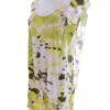 Vintage Rozmiar 42/44 Kolor Zielony Floral Owoce Okrągły dekolt Tunika Bluzka Krótki rękaw