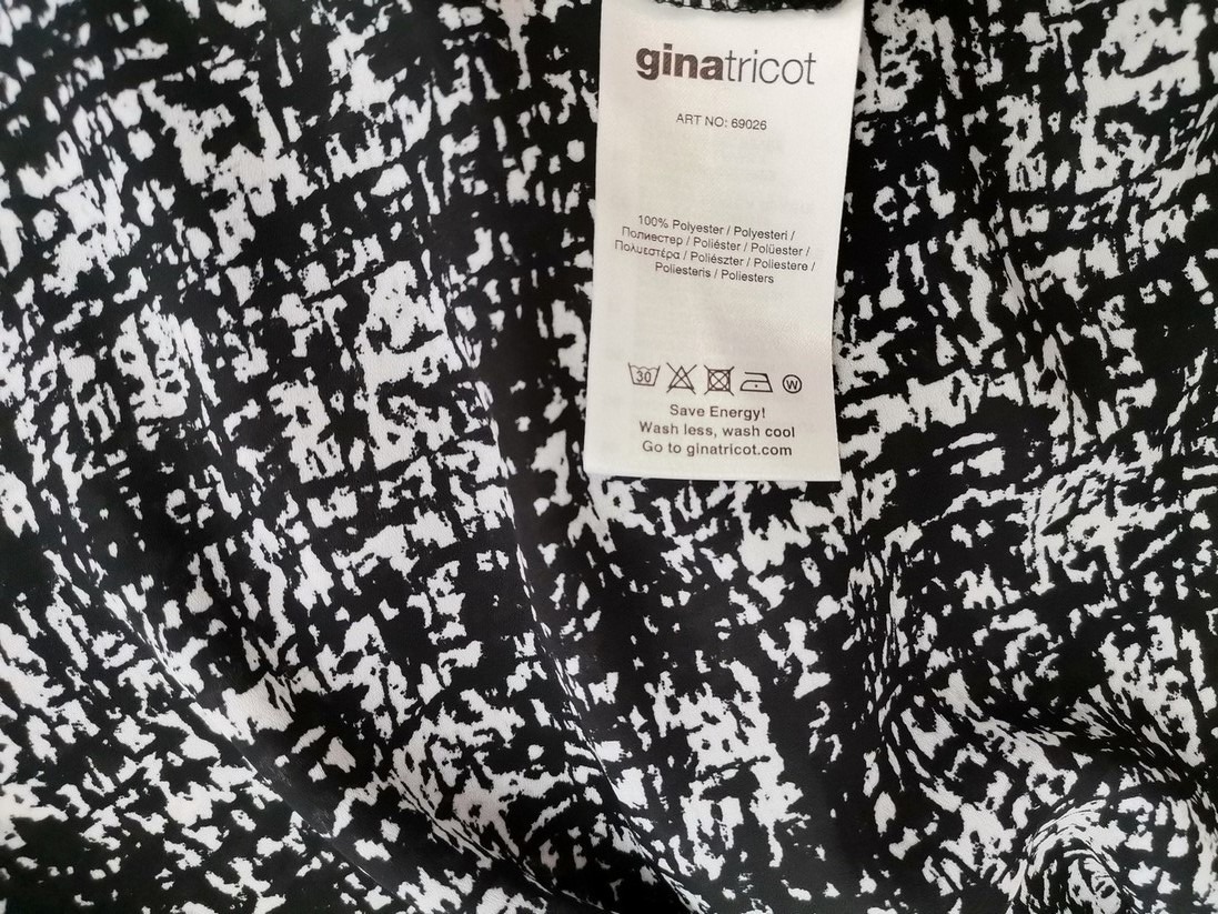 IMG_20220920_130134.jpg Gina Tricot Rozmiar 36 Kolor Czarny W serek Długi Otwarty Kardigan Rękaw 3/4 Cienka dzianina