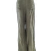 Rozmiar 40 Kolor Khaki Spodnie Casual Materiał Len 100%