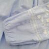 Vintage Rozmiar 38/40 Kolor Niebieski Pasy Kwadratowy dekolt Bluzka Rękaw 3/4
