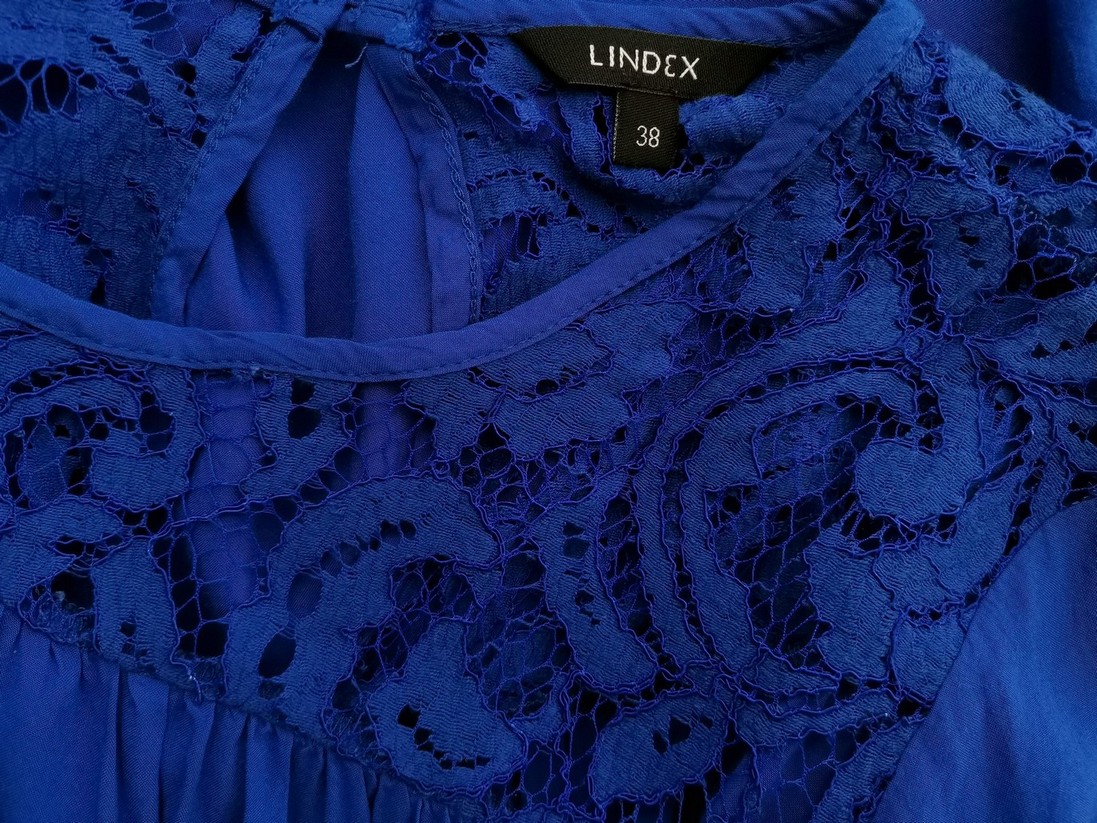 IMG_20220922_140006.jpg Lindex Rozmiar 38 Kolor Niebieski Okrągły dekolt Bluzka Rękaw 3/4 Materiał Wiskoza 100%