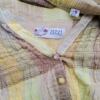 Zizzi Rozmiar S Kolor Żółty Krata Split Crew Neck Tunika Zapinana Bluzka Krótki rękaw Materiał Bawełna 100%