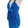 Vintage Rozmiar 42/44 Kolor Niebieski Halter Tunika Bluzka Bezrękawnik