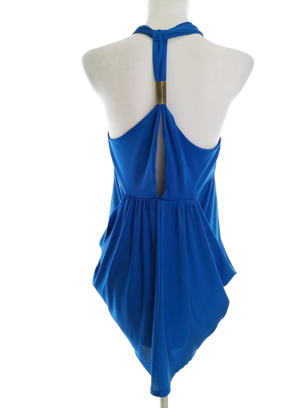 Vintage Rozmiar 42/44 Kolor Niebieski Halter Tunika Bluzka Bezrękawnik Vintage Rozmiar 42/44 Kolor Niebieski Halter Tunika Bluzka Bezrękawnik