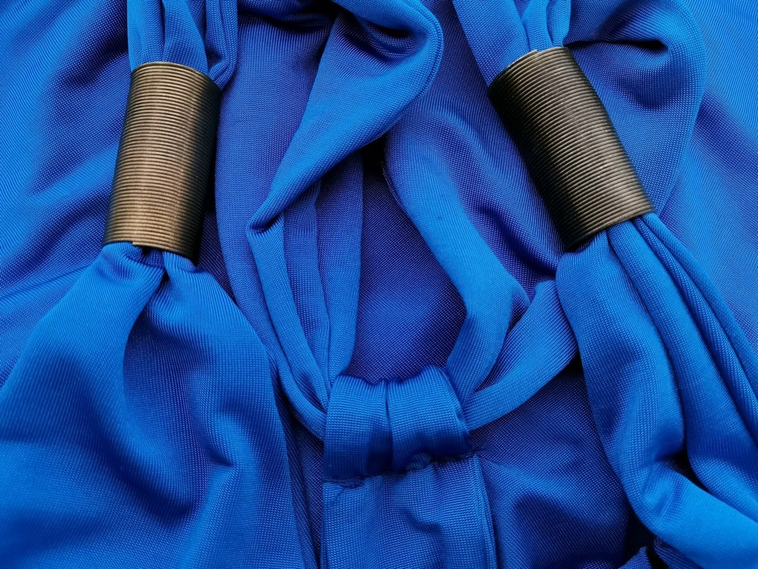 Vintage Rozmiar 42/44 Kolor Niebieski Halter Tunika Bluzka Bezrękawnik Vintage Rozmiar 42/44 Kolor Niebieski Halter Tunika Bluzka Bezrękawnik