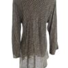 Vintage Rozmiar 50/52 Kolor Szary Pasy Kwadratowy dekolt Tunika Bluzka Rękaw 3/4 Materiał Wiskoza 100%
