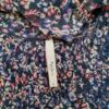 Pepe jeans Rozmiar S Kolor Niebieski Roślinny Liście W serek Bluzka Krótki rękaw