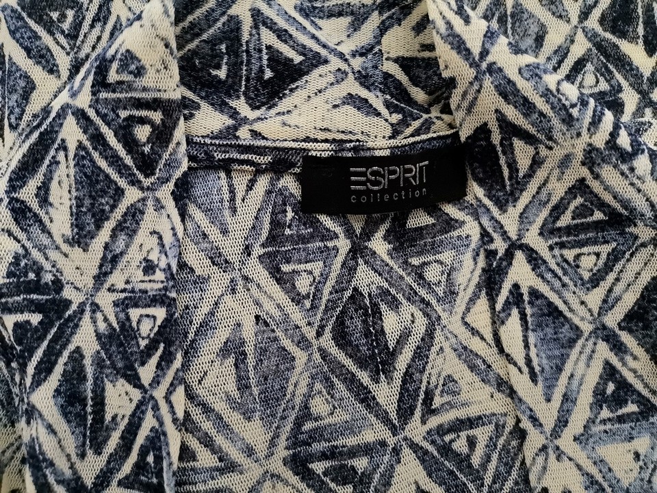 Esprit Rozmiar M Kolor Granatowy Kołnierz Bluzka Zapinana Bezrękawnik