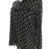 MISS MAYA Rozmiar S Kolor Czarny Romby Crew Neck Bluzka Zapinana Długi rękaw Materiał Wiskoza 100%