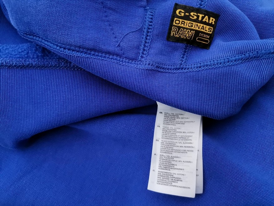 IMG_20220928_112620.jpg G-Star Raw Rozmiar L Kolor Niebieski Bluza Męska Długi rękaw Materiał Bawełna