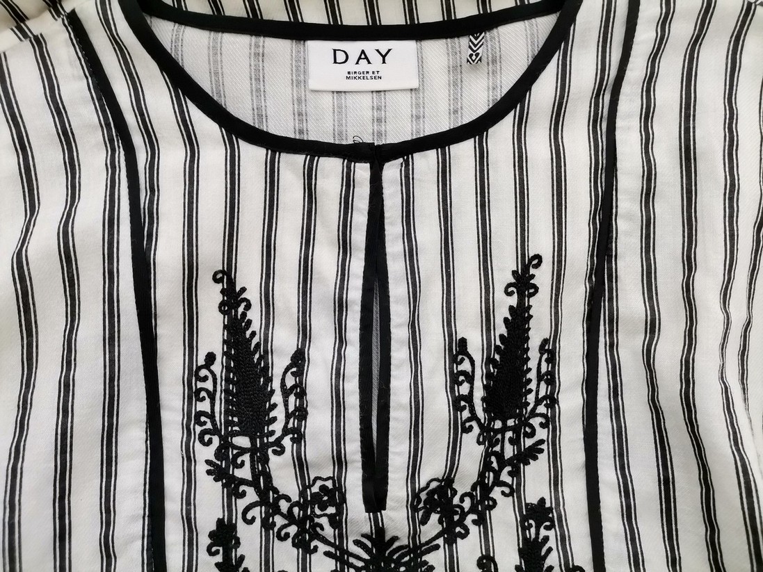 Day Birger Et Mikkelsen Rozmiar 38 Kolor Kremowy Pasy Okrągły dekolt Tunika Bluzka Długi rękaw Materiał Wiskoza Day Birger Et Mikkelsen Rozmiar 38 Kolor Kremowy Pasy Okrągły dekolt Tunika Bluzka Długi rękaw Materiał Wiskoza