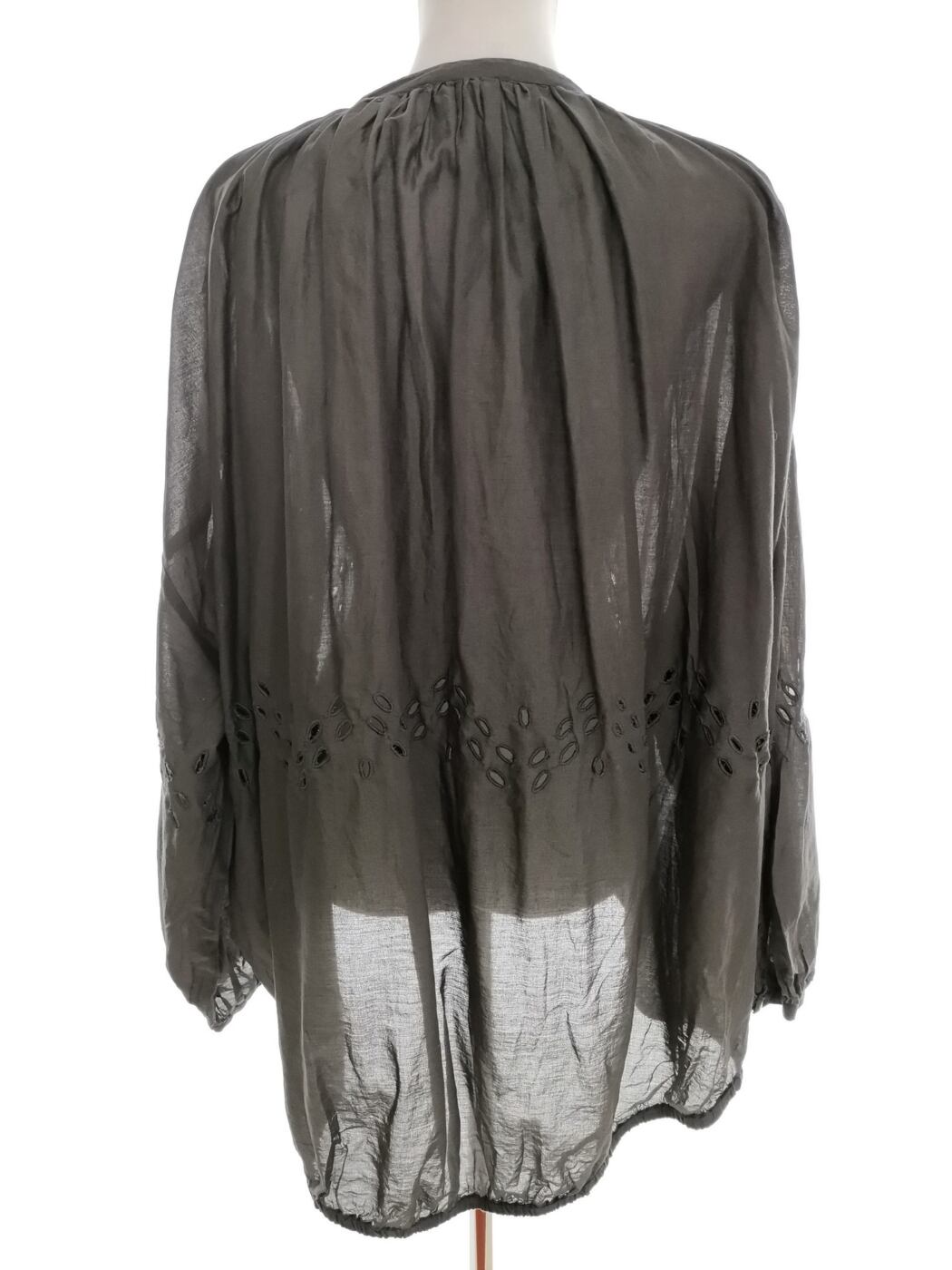 Monrow Rozmiar L Kolor Szary Crew Neck Tunika Popover Bluzka Długi rękaw Materiał Bawełna 100% Monrow Rozmiar L Kolor Szary Crew Neck Tunika Popover Bluzka Długi rękaw Materiał Bawełna 100%