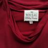 The Masai Rozmiar S Kolor Bordowy Dekolt U Bluzka Rękaw 3/4 Materiał Wiskoza
