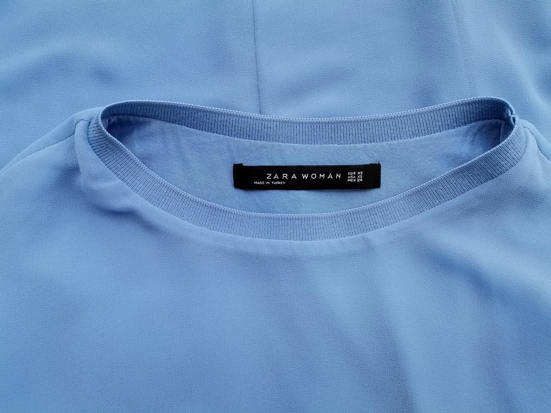 IMG_20221005_111314.jpg Zara Rozmiar XS Kolor Niebieski Crew Neck Bluzka Długi rękaw