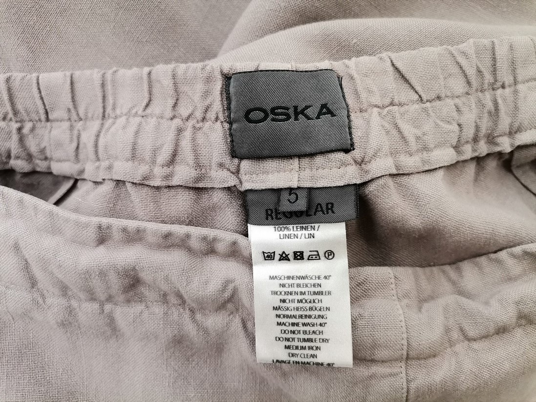 IMG_20221006_135031_0.jpg Oska Rozmiar 5 (50) Kolor Szary Spodnie Casual Materiał Len 100%