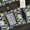 Adc Panacher Rozmiar S/M Kolor Czarny Split Crew Neck Bluzka Popover Guziki Rękaw 3/4 Materiał Bawełna