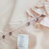 Lindex Rozmiar 36 Kolor Pudrowy Split Crew Neck Bluzka Zapinana Rękaw 3/4 Materiał Wiskoza