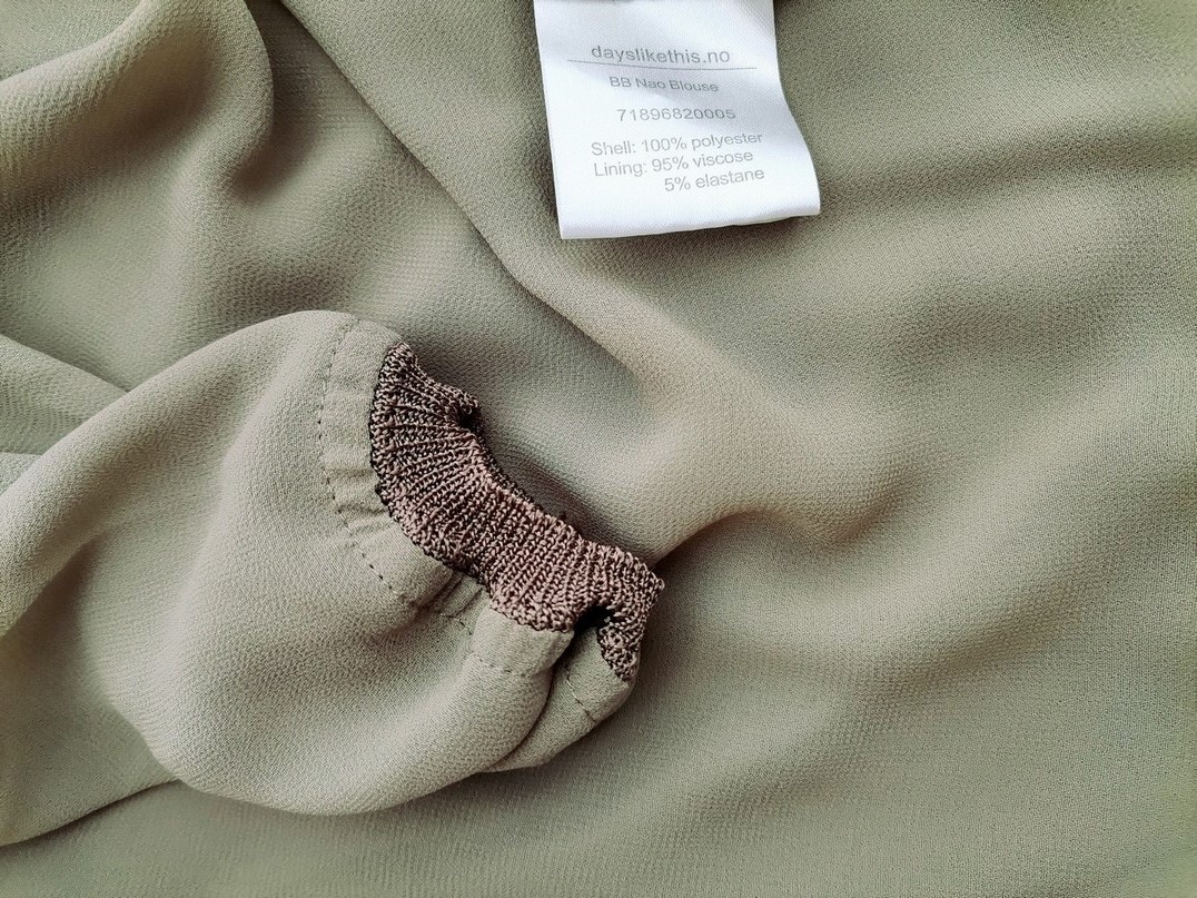 DAYS LIKE THIS Rozmiar L Kolor Khaki Okrągły dekolt Tunika Bluzka Długi rękaw DAYS LIKE THIS Rozmiar L Kolor Khaki Okrągły dekolt Tunika Bluzka Długi rękaw