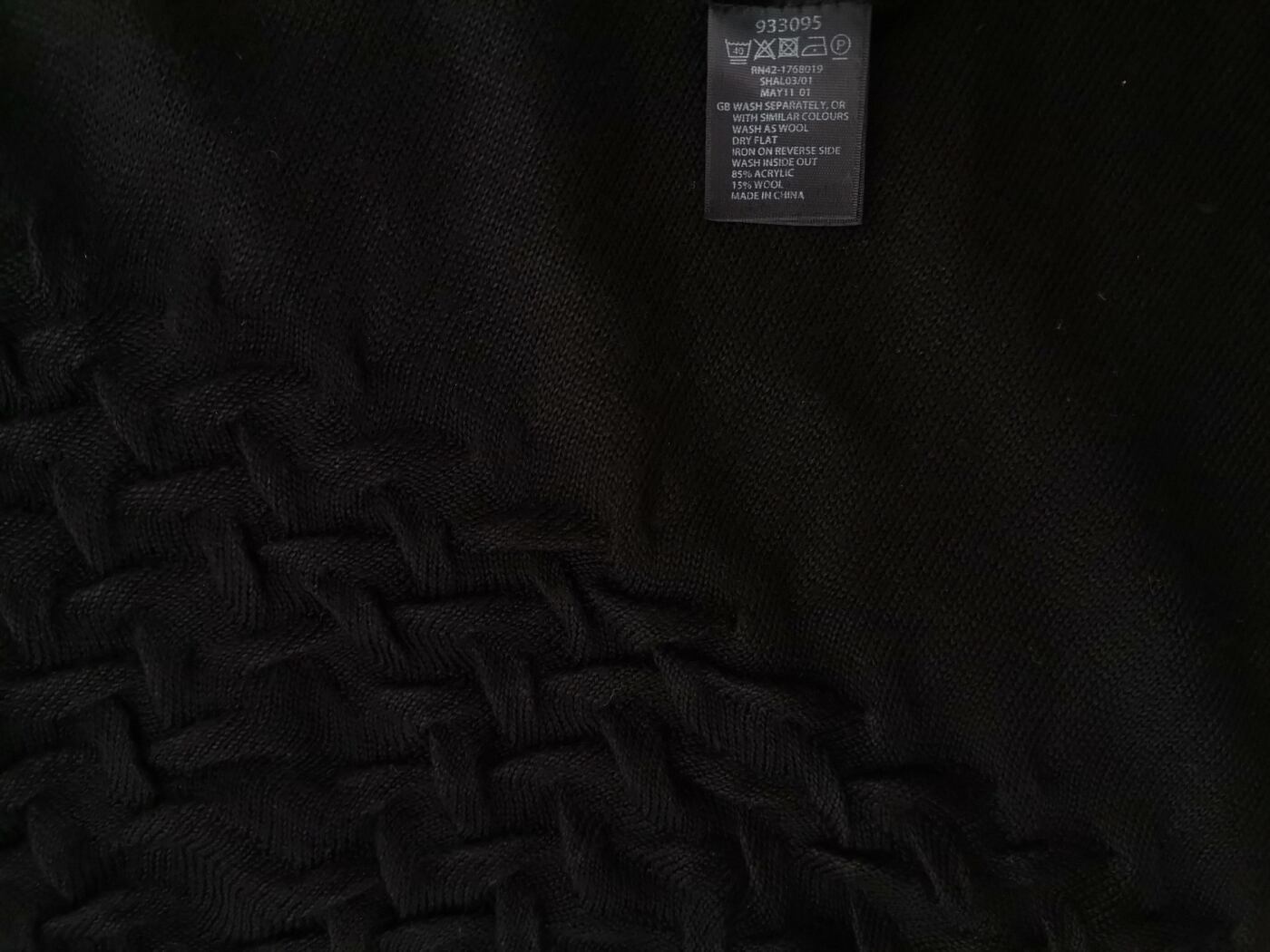 Monsoon Rozmiar M Kolor Czarny Okrągły dekolt Tunika Bluzka Długi rękaw Materiał Akryl Monsoon Rozmiar M Kolor Czarny Okrągły dekolt Tunika Bluzka Długi rękaw Materiał Akryl