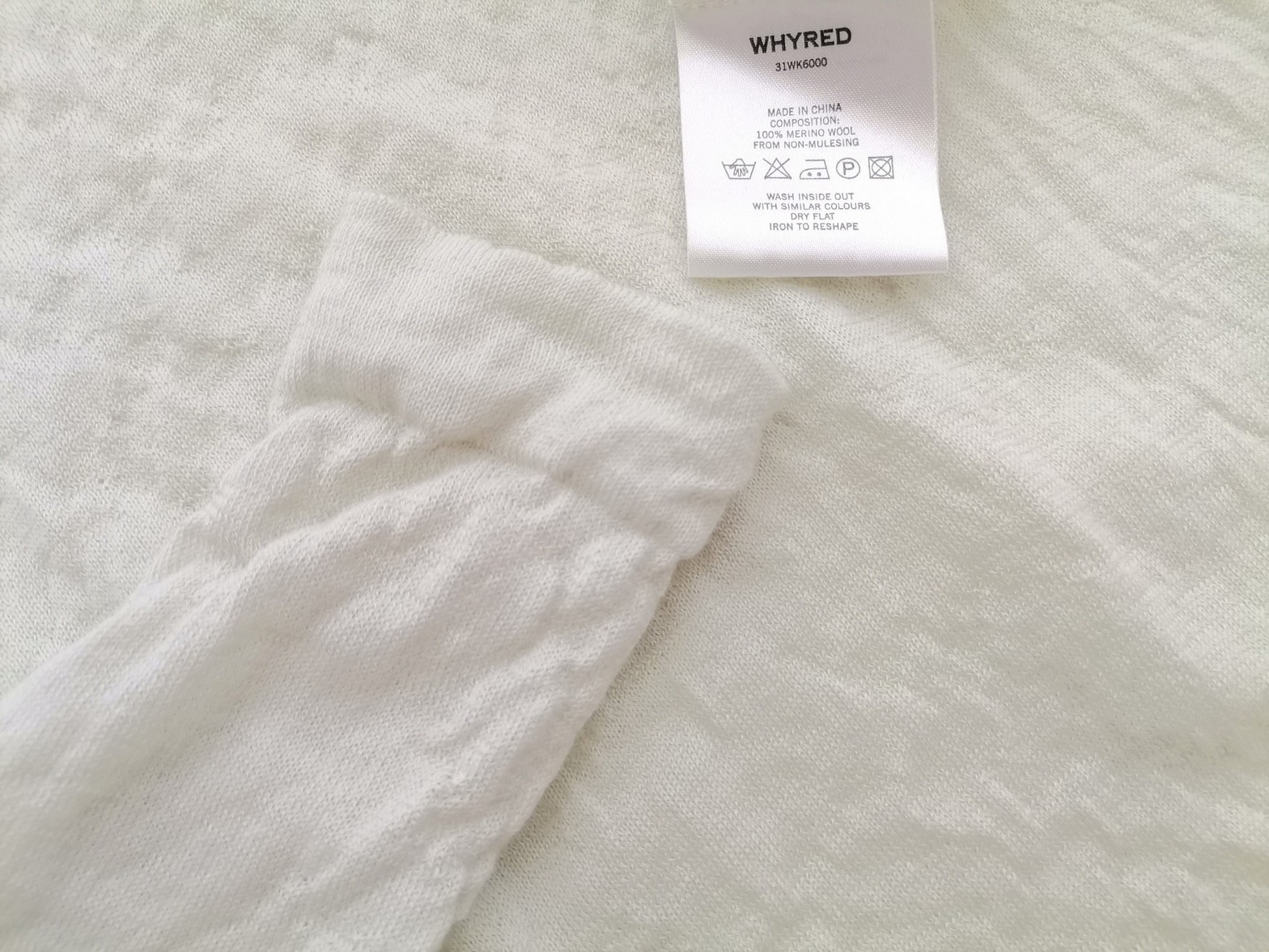 IMG_20221013_113139.jpg WHYRED Rozmiar XS Kolor Miętowy Męski Sweter Długi rękaw Materiał Wełna Merino