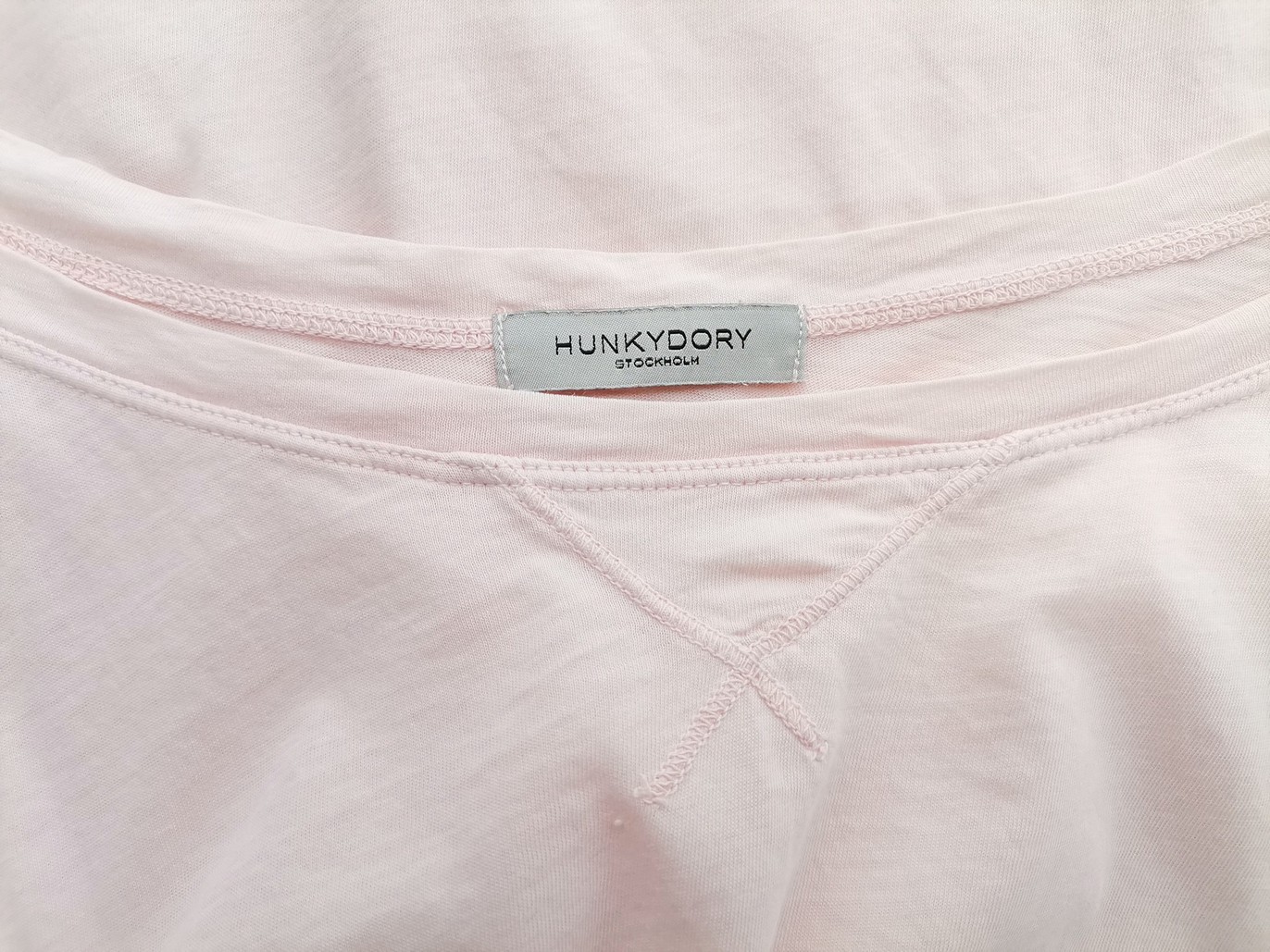 Hunkydory Rozmiar L Kolor Różowy Okrągły dekolt Bluzka Krótki rękaw Materiał Bawełna 100%