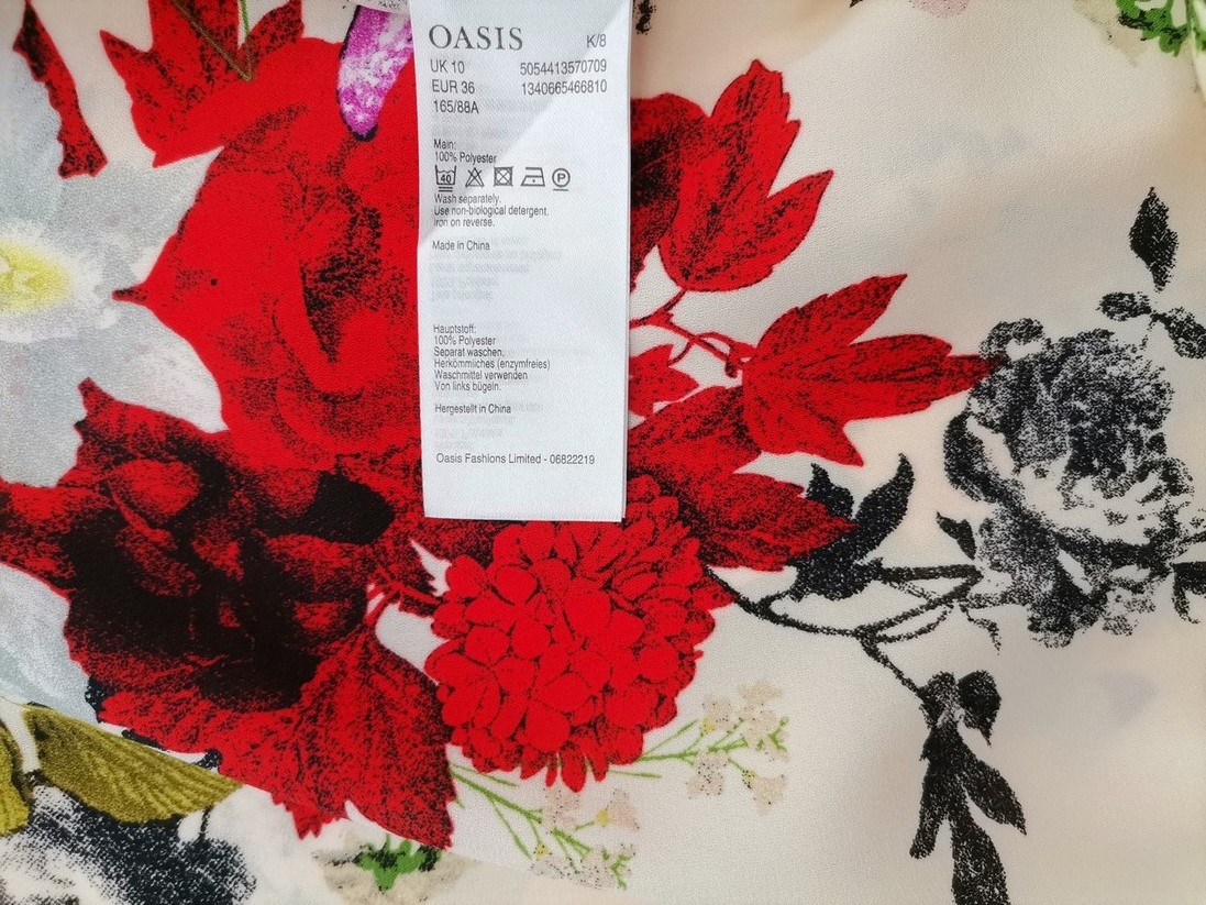 IMG_20221014_115310.jpg Oasis Rozmiar 10 (38) Kolor Kremowy Halter Bluzka Krótki rękaw