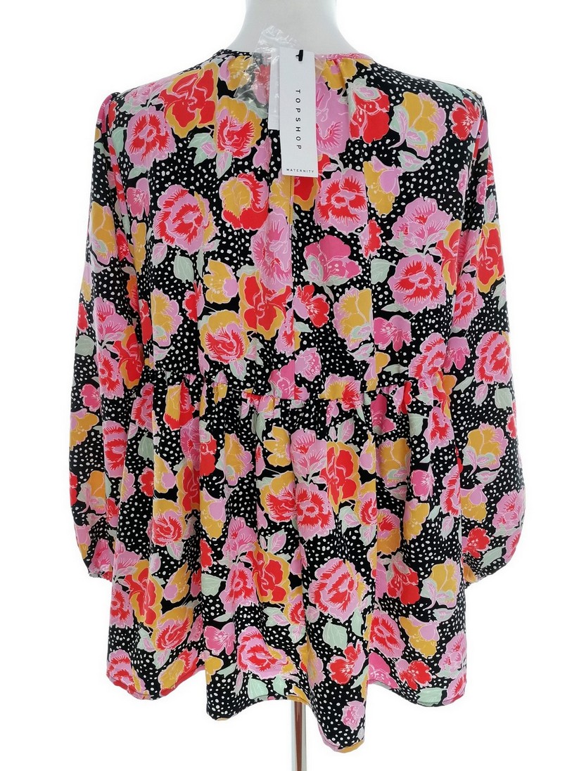 IMG_20221014_134649.jpg Topshop Rozmiar 8 (36) Kolor Czarny Crew Neck Bluzka Rękaw 3/4